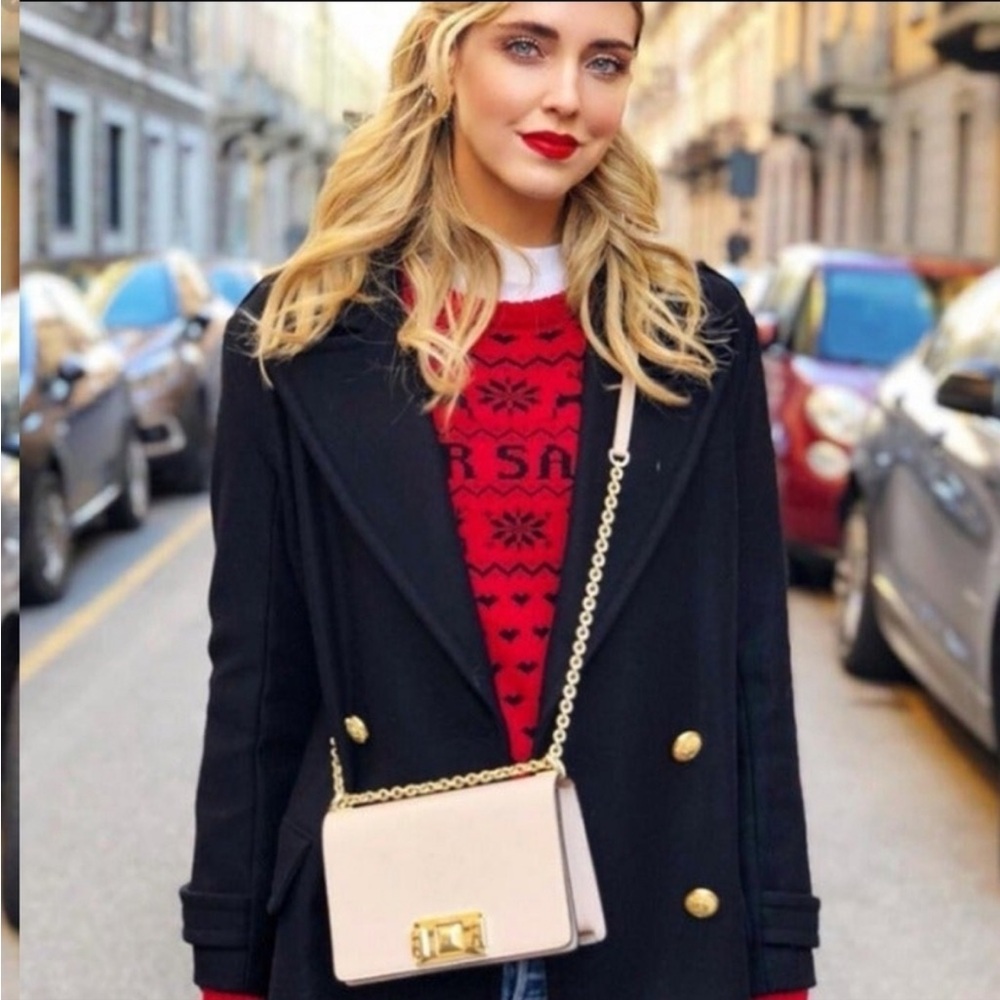 Furla Pink‎ Crossbody Bag with Gold Accents